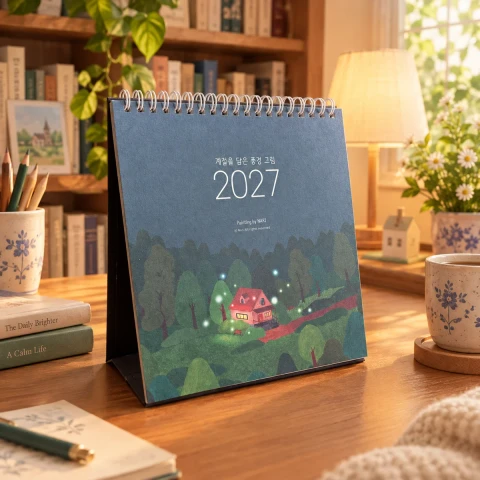 계절을 담은 풍경그림 2027년 탁상형 캘린더 예약주문