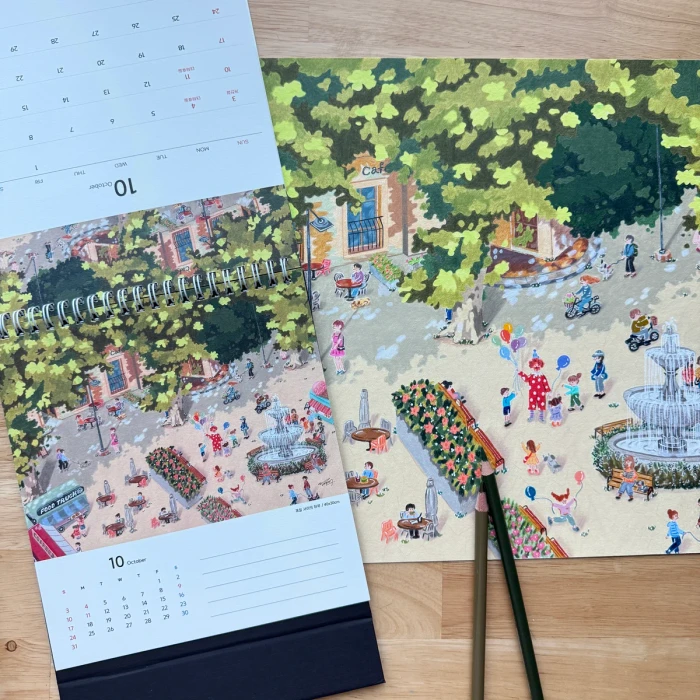 계절을 담은 풍경그림 2027년 탁상형 캘린더 예약주문